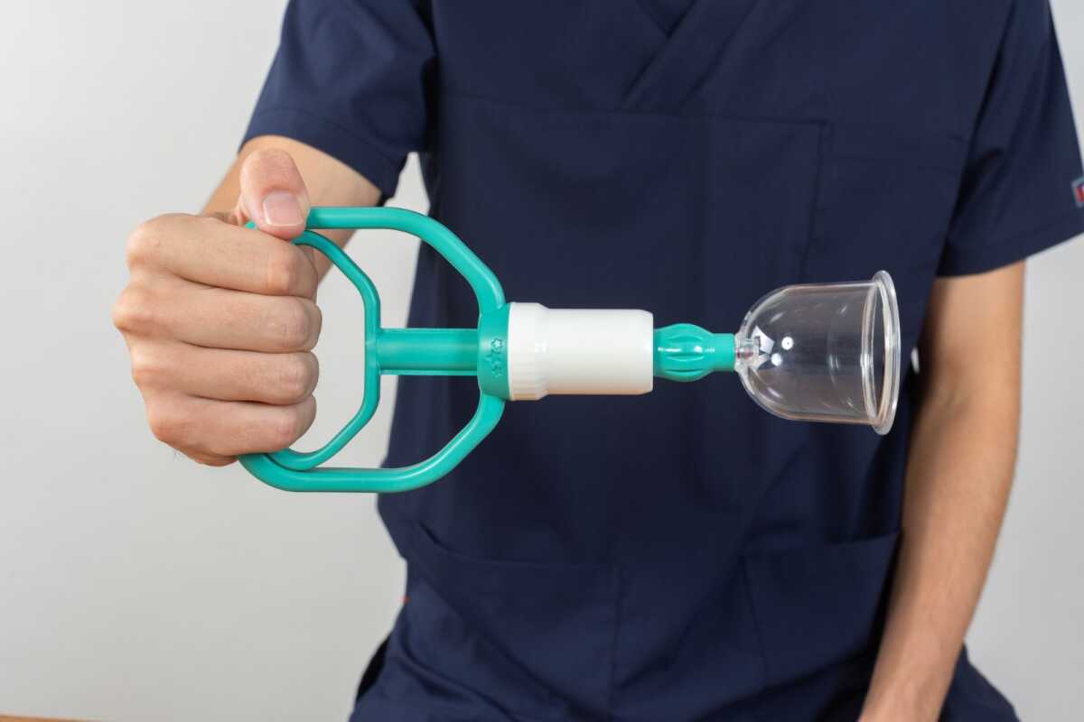 Large Cupping Pump in use